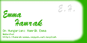 emma hamrak business card